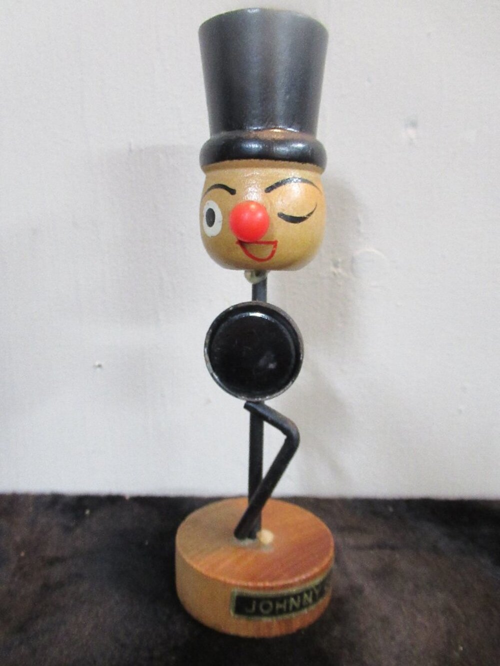 Vintage Winking Johnny Guitar Magnetic Bar Bottle Can Opener Standing